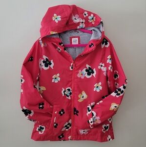 Gap kids girl red floral lined Windbreaker, Size 12 (XL)